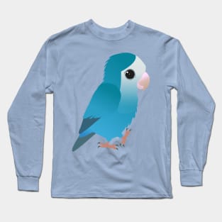 Cute blue peach faced lovebird Long Sleeve T-Shirt